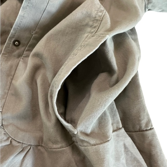 Caslon 100% Cotton Snap Button Ruffle Front Collared Blazer Jacket Size Small - Picture 13 of 17